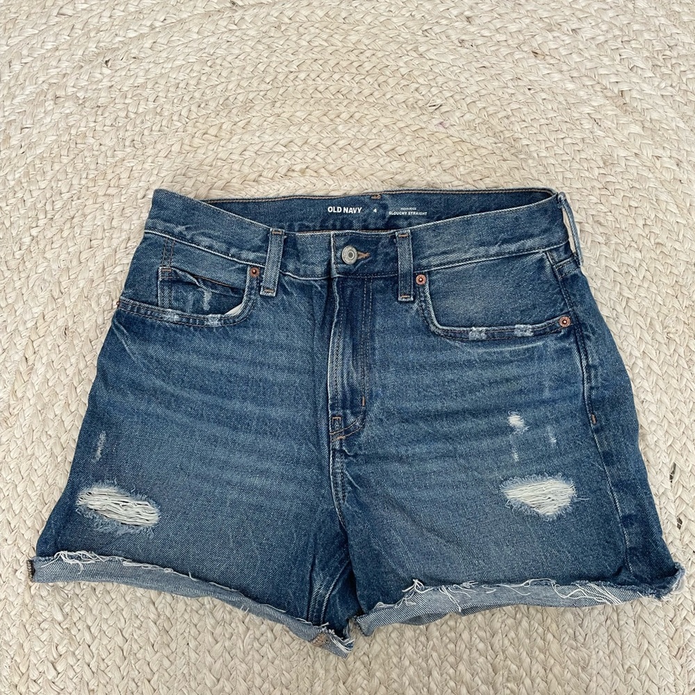 Old Navy Women's Distressed Blue Jean Shorts